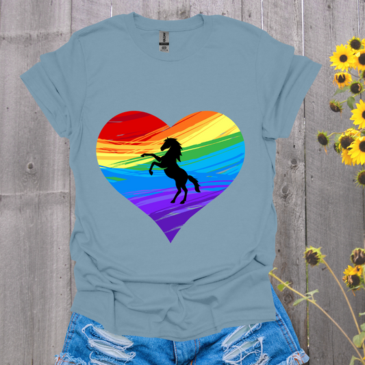Rainbow Horse T-Shirt - Unisex Softstyle