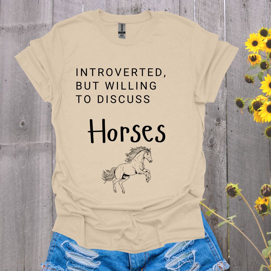 Introverted, but Willing to Discuss Horses Softstyle T-Shirt