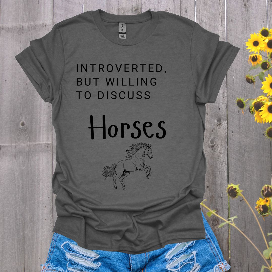 Introverted, but Willing to Discuss Horses Softstyle T-Shirt