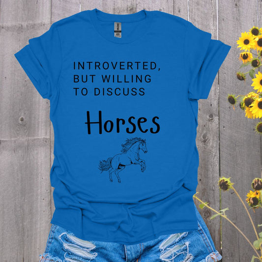 Introverted, but Willing to Discuss Horses Softstyle T-Shirt