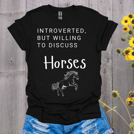 Introverted, but Willing to Discuss Horses Softstyle T-Shirt