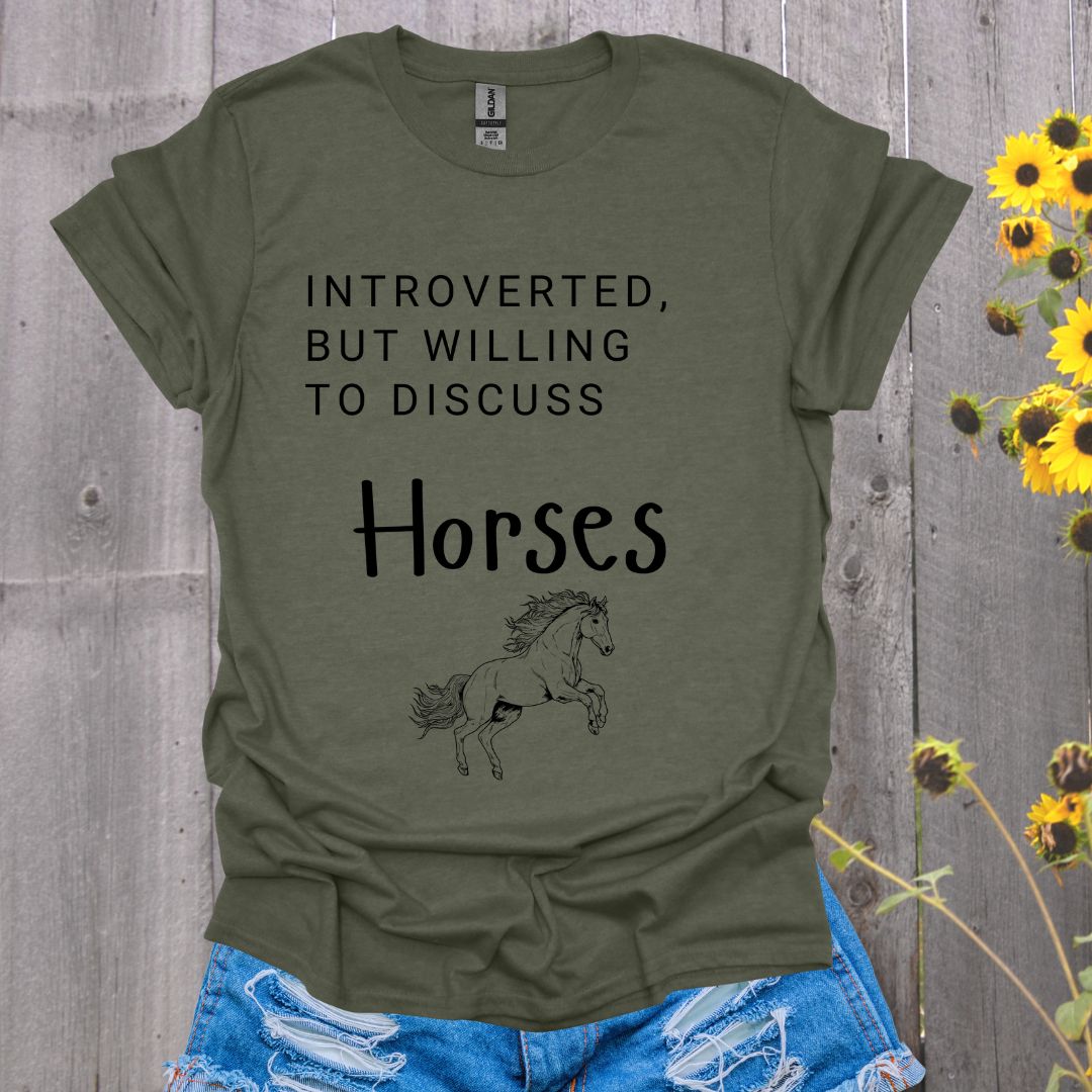Introverted, but Willing to Discuss Horses Softstyle T-Shirt