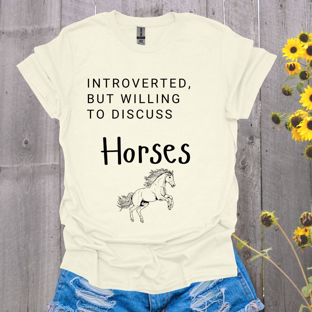 Introverted, but Willing to Discuss Horses Softstyle T-Shirt