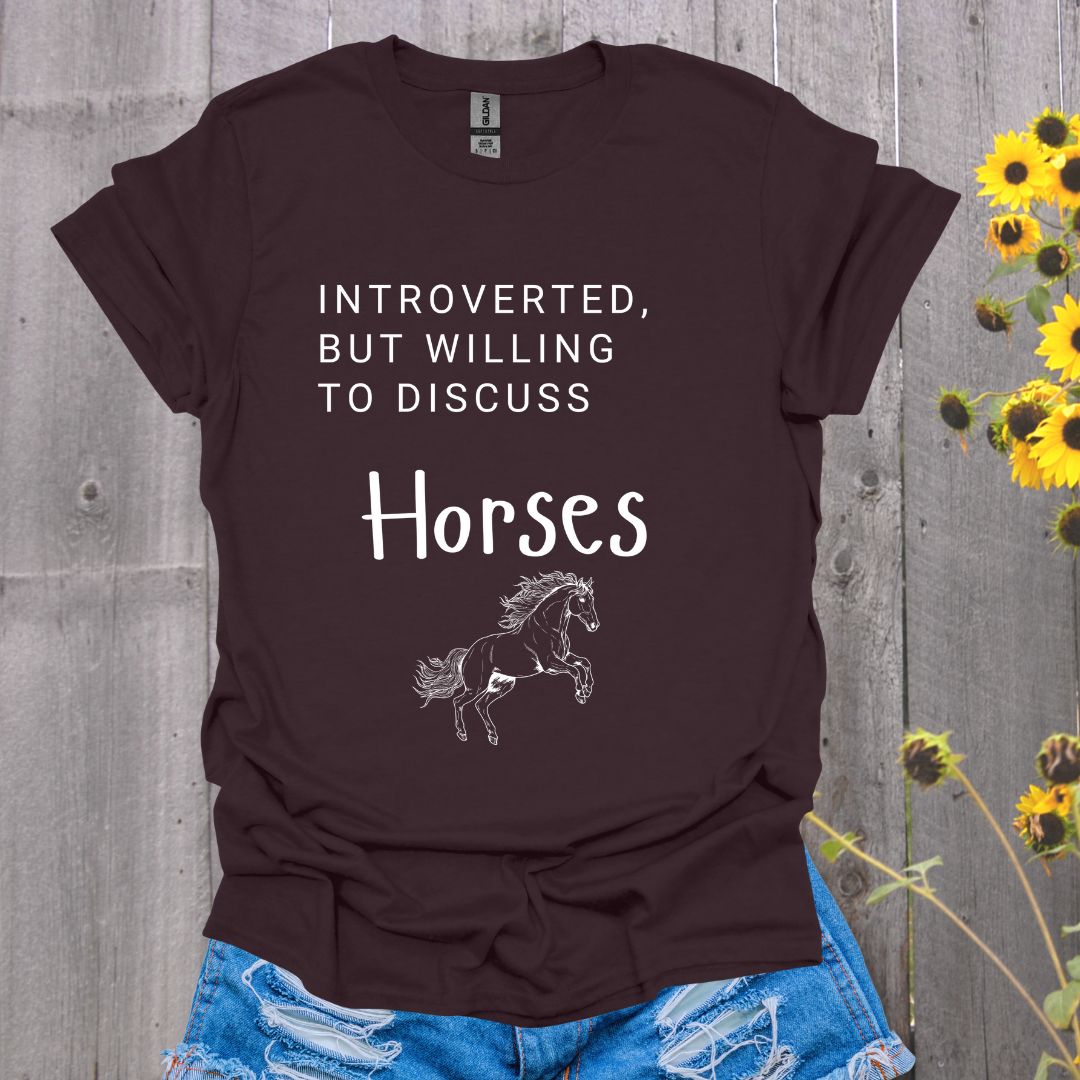 Introverted, but Willing to Discuss Horses Softstyle T-Shirt