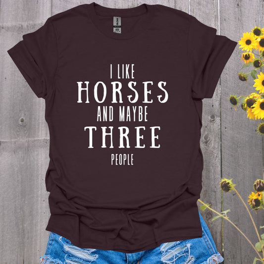 I Like Horses T-Shirt - Unisex Softstyle