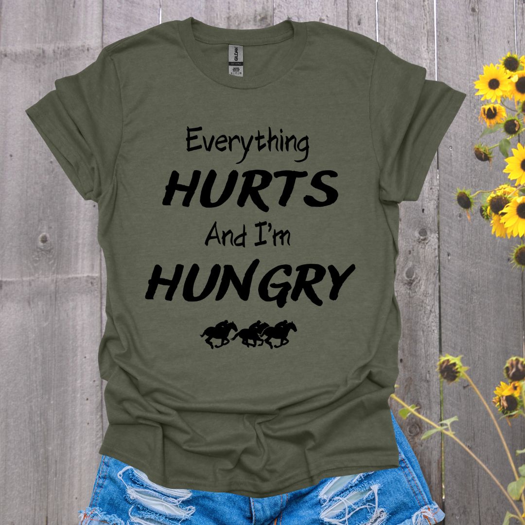 Everything Hurts Western Horse T-Shirt
