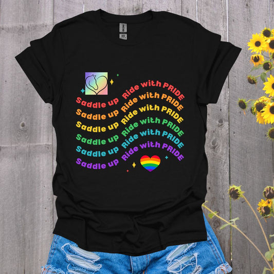 Saddle Up Ride With Pride Horse T-Shirt
