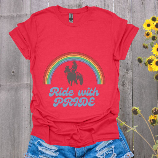 Western Ride With Pride Horse T-Shirt