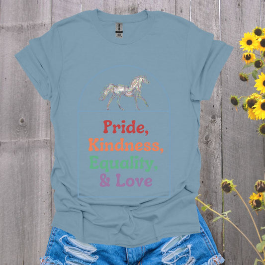Pride Kindness Equality Love Horse T-Shirt