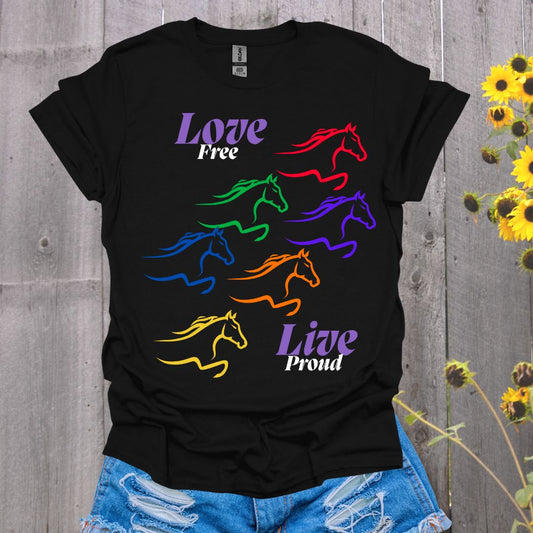 Love Free Horse Pride T-Shirt