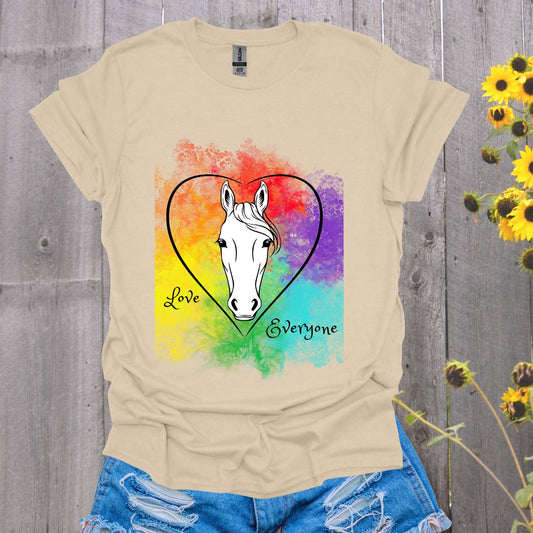 Love Everyone Horse Pride T-Shirt
